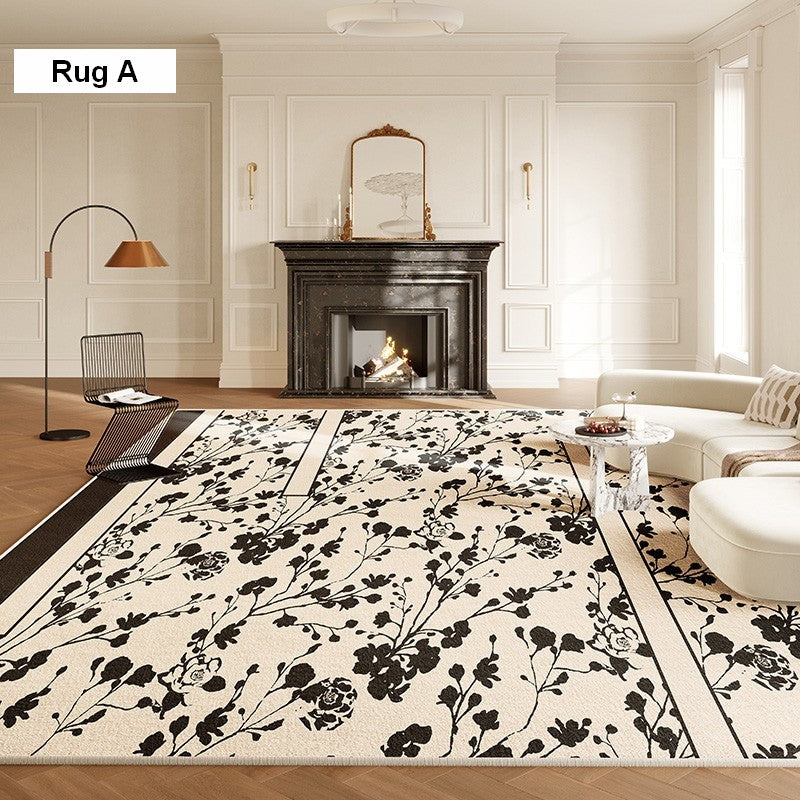 Bedroom French Style Modern Rugs, Flower Pattern Modern Rugs for Interior Design, Contemporary Modern Rugs under Dining Room Table, Flower Pattern Modern Rugs for Living Room