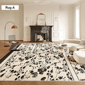 Bedroom French Style Modern Rugs, Flower Pattern Modern Rugs for Interior Design, Contemporary Modern Rugs under Dining Room Table, Flower Pattern Modern Rugs for Living Room