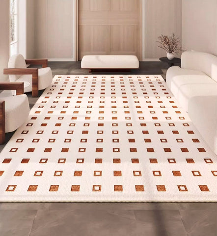 Geometric Modern Rug Placement Ideas for Living Room, Modern Rug Ideas for Bedroom, Contemporary Area Rugs for Dining Room-Art Painting Canvas