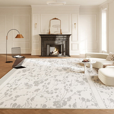 Bedroom French Style Modern Rugs, Flower Pattern Modern Rugs for Interior Design, Contemporary Modern Rugs under Dining Room Table, Flower Pattern Modern Rugs for Living Room