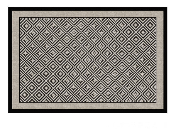 Mid Century Area Rugs for Living Room, Abstract Contemporary Rugs for Bedroom, Modern Carpets for Office, Dining Room Floor Rugs, Elegant Modern Area Rugs under Sofa-Art Painting Canvas