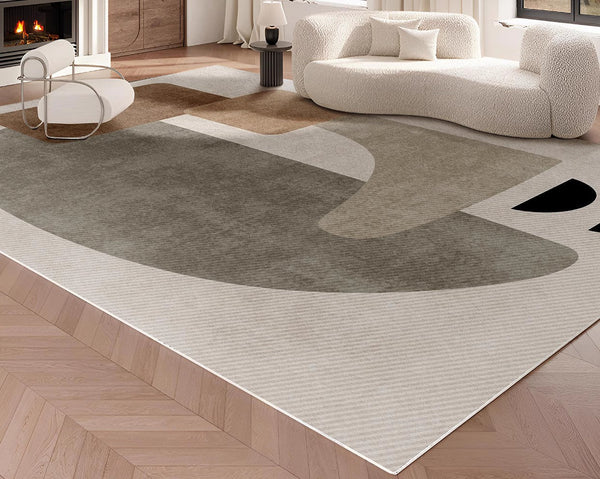 Abstract Geometric Modern Rugs, Contemporary Modern Rugs for Living Room, Modern Rugs for Dining Room, Bedroom Modern Rugs
