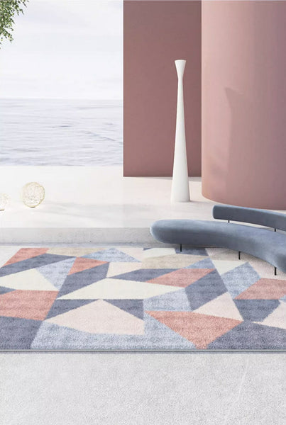 Geometric Contemporary Rugs Next to Bed, Large Modern Rugs for Living Room, Contemporary Modern Rugs for Sale, Modern Carpets for Dining Room-Art Painting Canvas