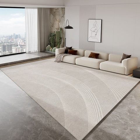 Contemporary Area Rugs for Bedroom, Living Room Modern Rugs, Modern Living Room Rug Placement Ideas, Grey Modern Floor Carpets for Dining Room-Art Painting Canvas