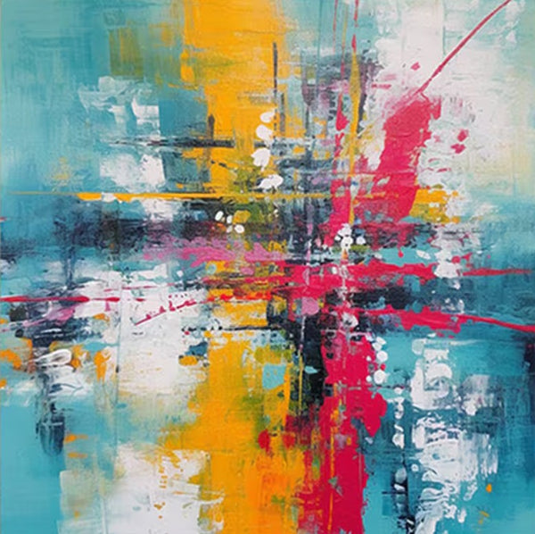 Acrylic Painting for Dining Room, Modern Contemporary Abstract Artwork, Palette Knife Painting, Heavy Texutre Wall Art, Extra Large Wall Art Painting-Art Painting Canvas