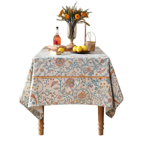 Outdoor Picnic Tablecloth, Large Modern Rectangle Tablecloth Ideas for Dining Room Table, Rustic Farmhouse Table Cover, Square Tablecloth for Round Table-Art Painting Canvas