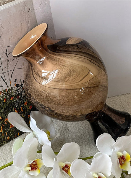 Modern Vases for Flowers, Unique Handmade Glass Bud Vases, Vintage Glass Flower Vases, Flower Vases on Table-Art Painting Canvas