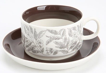 Vintage Porcelain Tea Cup Saucer Set, 8 oz British Tea Cup and Saucer in Gift Box, Royal Ceramic Cups, Elegant Ceramic Coffee Cups-Art Painting Canvas