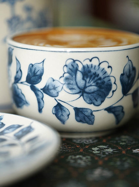 Traditional Tea Cup Set, Porcelain Tea Cups, Floral Tea Cup Set, Classic British Tea Cups, Elegant Tea Cup With Saucer, Ceramic Tea Cup with Saucer, Tea Cup Set, Vintage Tea Cup Set, Modern Ceramic Cups-Art Painting Canvas