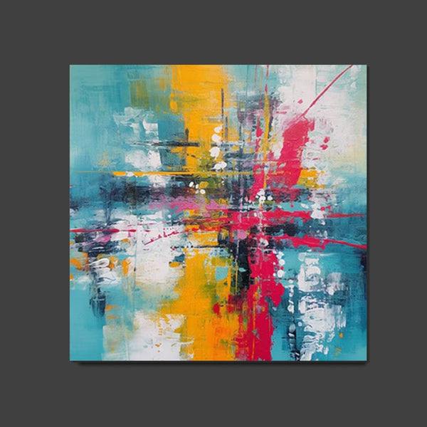 Acrylic Painting for Dining Room, Modern Contemporary Abstract Artwork, Palette Knife Painting, Heavy Texutre Wall Art, Extra Large Wall Art Painting-Art Painting Canvas