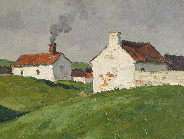 Scenery of the French Countryside, Impasto Paintings, Small Landscape Paintings, Original Small Paintings on Canvas, Simple Oil Paintings, Small Paintings on Canvas, Hand Painted Canvas Art-Art Painting Canvas