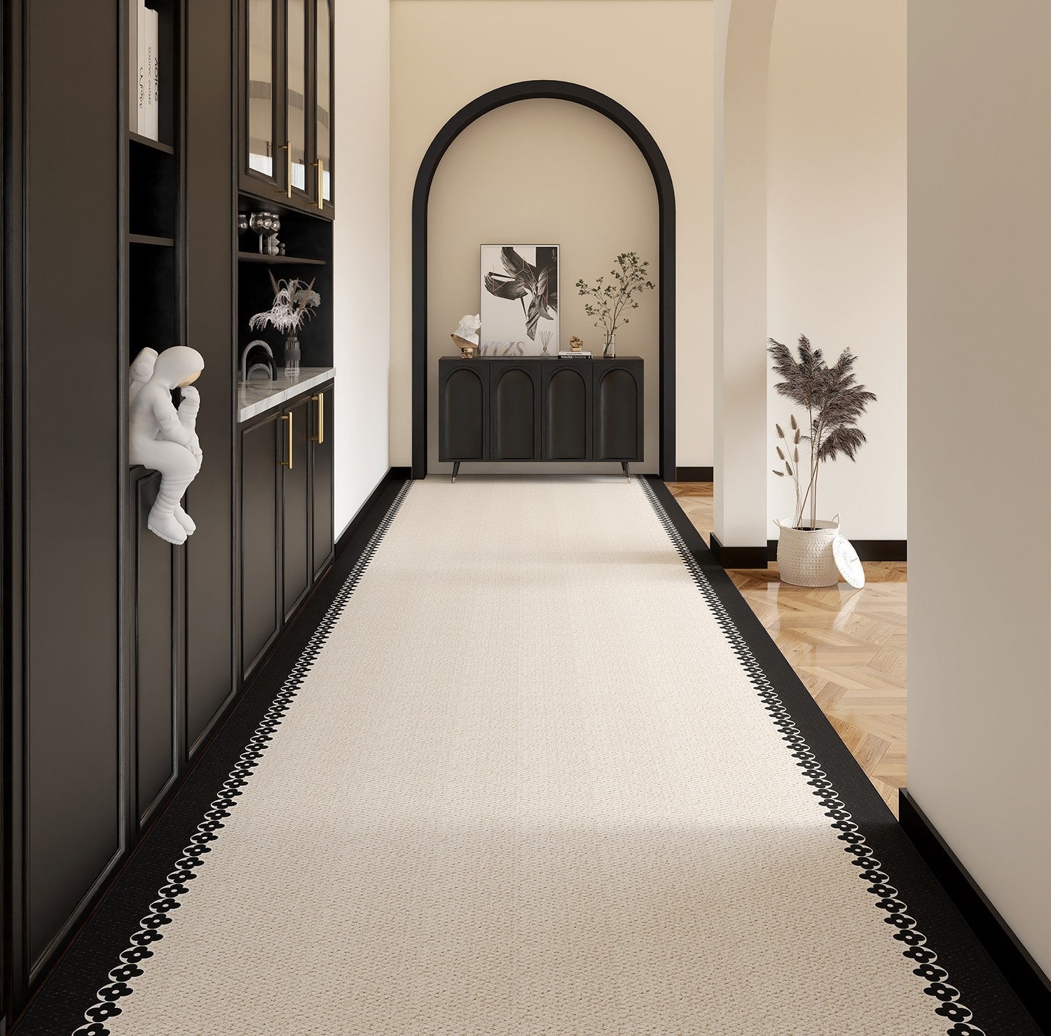 Long Narrow Runner Rugs, Extra Long Hallway Runners, Stain-resistant Non Slip Entryway Runner Rug Ideas, Geometric Modern Long Hallway Runners, Contepmorary Runner Rugs