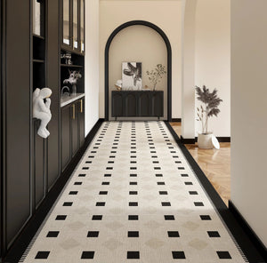 Extra Long Narrow Runner Rugs, 25 Feet Long Hallway Runners, Geometric Modern Long Hallway Runners, 20 Feet Non Slip Entryway Runner Rug Ideas-Art Painting Canvas