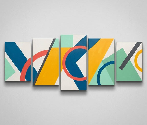 Original Modern Paintings, Geometric Contemporary Art, Abstract Acrylic Paintings, Hand Painted Canvas Art-Art Painting Canvas