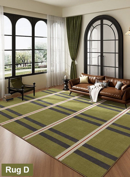 Mid Century Modern Rugs, Colorful Geometric Rugs for Dining Room, Minimalist Modern Rugs for Bedroom, Colorful Absract Rugs for Living Room-Art Painting Canvas