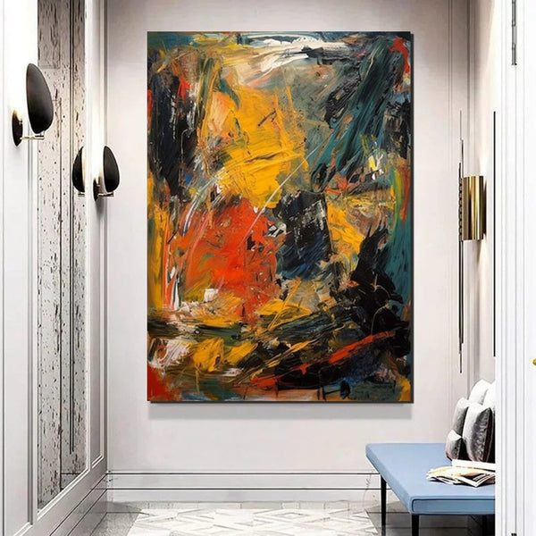 Acrylic Paintings on Canvas, Heavy Texture Painting, Buy Paintings Online, Large Paintings Behind Sofa, Large Painting for Living Room-Art Painting Canvas