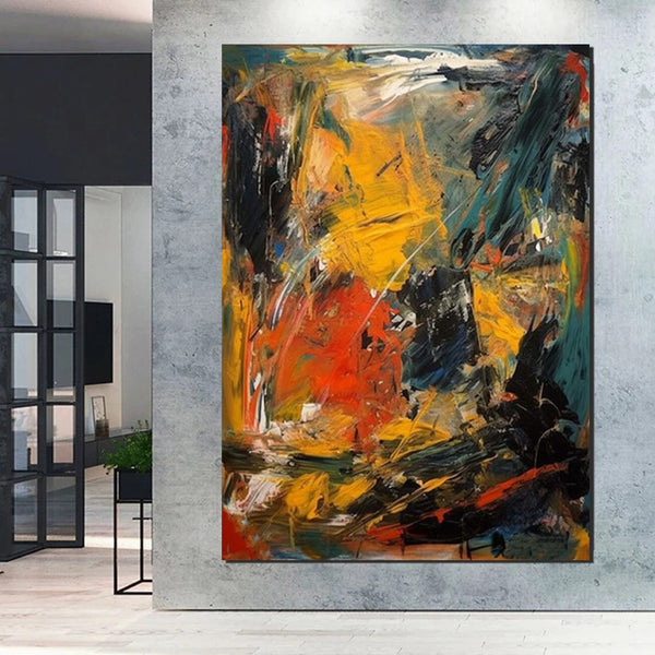 Acrylic Paintings on Canvas, Heavy Texture Painting, Buy Paintings Online, Large Paintings Behind Sofa, Large Painting for Living Room-Art Painting Canvas