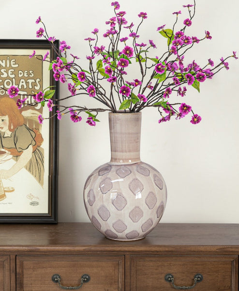 Porcelain Flower Vases, Flower Vases on Table, Contemporary Vases for Modern Home Decor, Ceramic Bouquet Vases, Dining Table Centerpiece-Art Painting Canvas