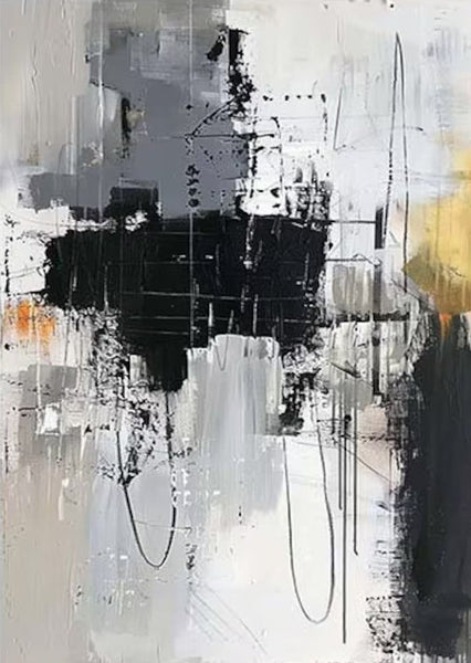Large Paintings Behind Sofa, Large Painting for Living Room, Acrylic Paintings on Canvas, Heavy Texture Painting, Buy Paintings Online-Art Painting Canvas