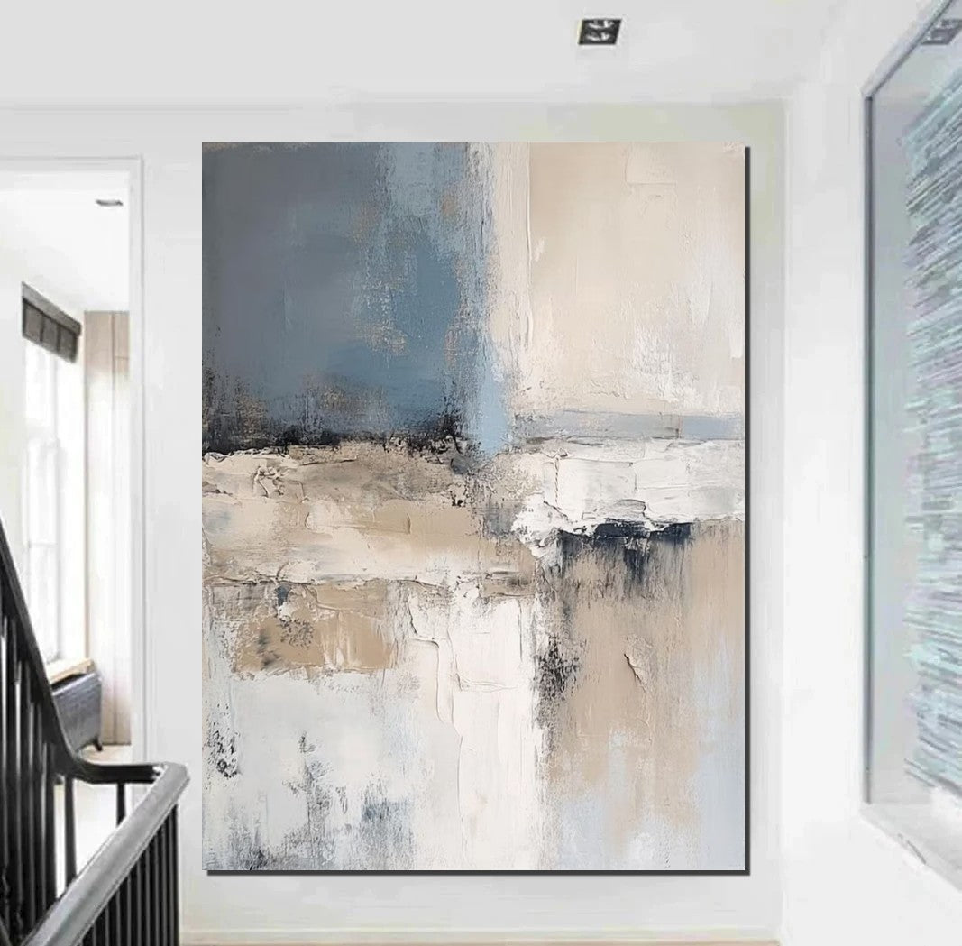 Oversized Wall Art Paintings, Modern Abstract Large Scale, Hand Painted Acrylic Texture, Dramatic Contemporary Statement Piece