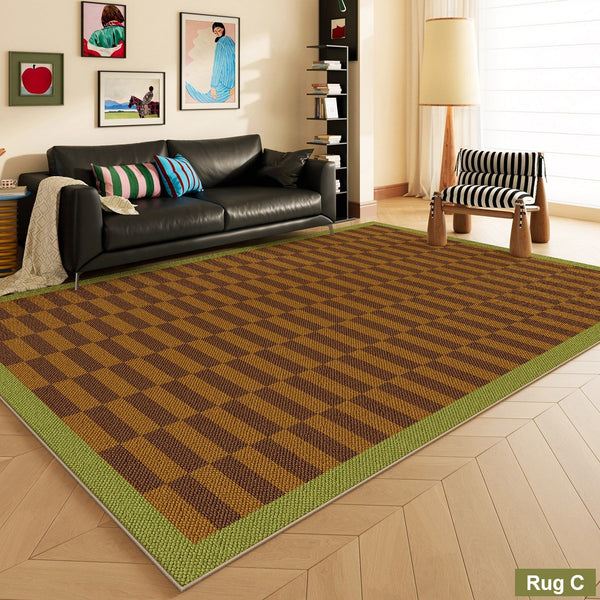Modern Living Room Rug Ideas, Mid Century Modern Rugs, Colorful Modern Rugs for Dining Room, Geometric Contemporary Area Rugs-Art Painting Canvas