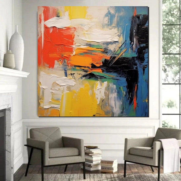 Extra Large Wall Art Paintings, Acrylic Painting for Dining Room, Modern Contemporary Abstract Artwork, Palette Knife Painting, Heavy Texutre Wall Art-Art Painting Canvas