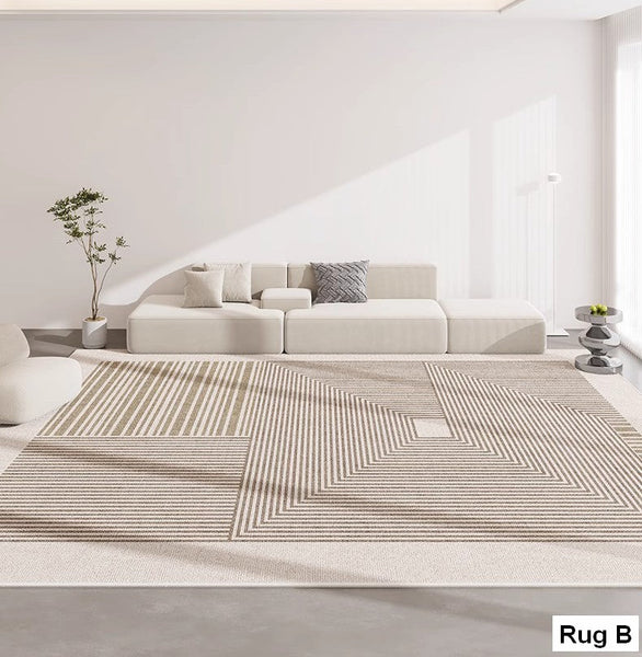 Abstract Contemporary Modern Rugs for Living Room, Extra Large Modern Rugs for Bedroom, Geometric Modern Rug Placement Ideas for Dining Room-Art Painting Canvas