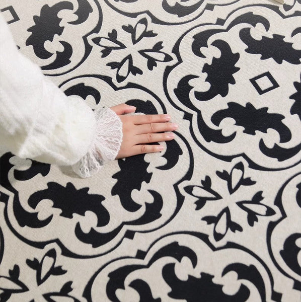 Large Modern Rugs for Living Room, Modern Rugs under Dining Room Table, Modern Carpets for Bedroom, French Style Modern Rugs Next to Bed-Art Painting Canvas