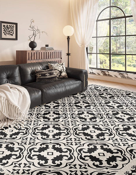 Large Modern Rugs for Living Room, Modern Rugs under Dining Room Table, Modern Carpets for Bedroom, French Style Modern Rugs Next to Bed-Art Painting Canvas