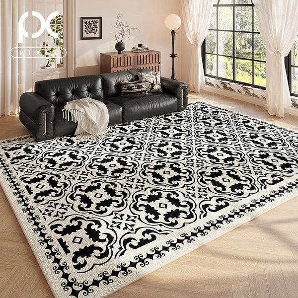 Large Modern Rugs for Living Room, Modern Rugs under Dining Room Table, Modern Carpets for Bedroom, French Style Modern Rugs Next to Bed-Art Painting Canvas