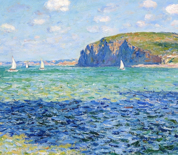 Hand Painted Canvas Art, A Bay Caressed by the Breeze, Landscape Wall Art Paintings, Original Oil Paintings, Small Landscape Paintings, On Canvas Small Paintings-Art Painting Canvas