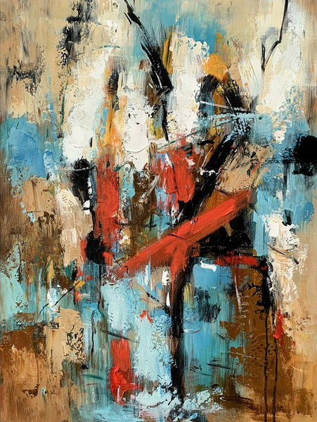 Contemporary Wall Painting, Living Room Wall Painting, Modern Artwork, Large Canvas Painting, Acrylic Painting for Dining Room-Art Painting Canvas