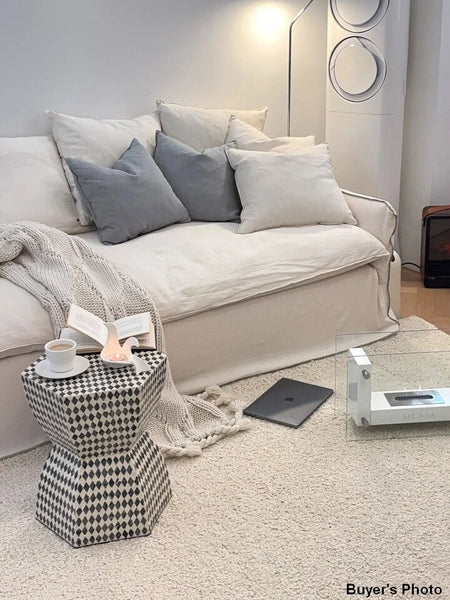 Small End Table, Modern Side Table, Bedside Small Side Table, Contemporary Bedside Table, Shell Small Sofa Side Table, Portable Casual Side Table, Creative Coffee Table, Contemporary Side Table-Art Painting Canvas