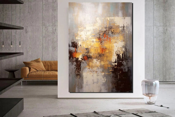 Simple Modern Art, Wall Art Paintings, Buy Paintings Online, Simple Abstract Painting, Large Paintings for Bedroom, Bedroom Wall Art Paintings-Art Painting Canvas