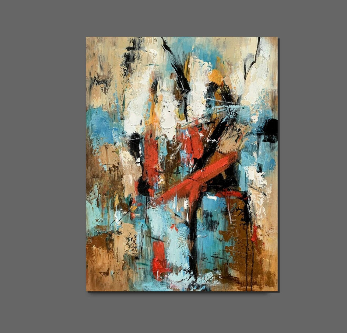 Contemporary Wall Painting, Living Room Wall Painting, Modern Artwork, Large Canvas Painting, Acrylic Painting for Dining Room-Art Painting Canvas