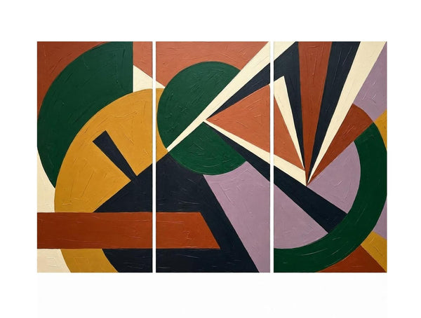 Hand Painted Canvas Art, Multi Panel Wall Painting, Modern Contemporary Paintings, Original Geometric Abstract Paintings-Art Painting Canvas
