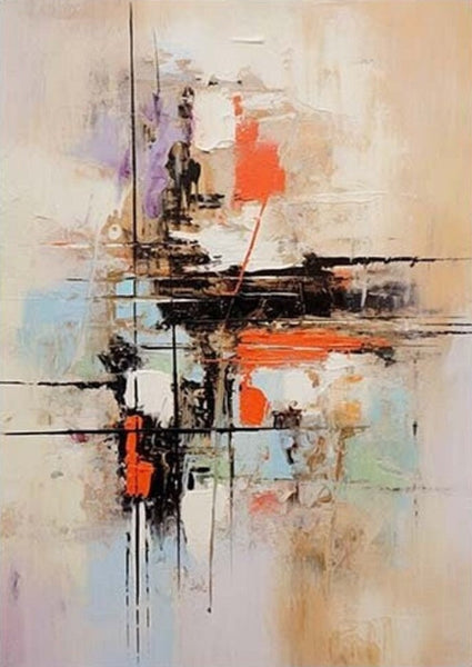 Large Acrylic Canvas Paintings, Simple Wall Art Ideas, Heavy Texture Painting, Bedroom Abstract Paintings, Modern Abstract Painting-Art Painting Canvas