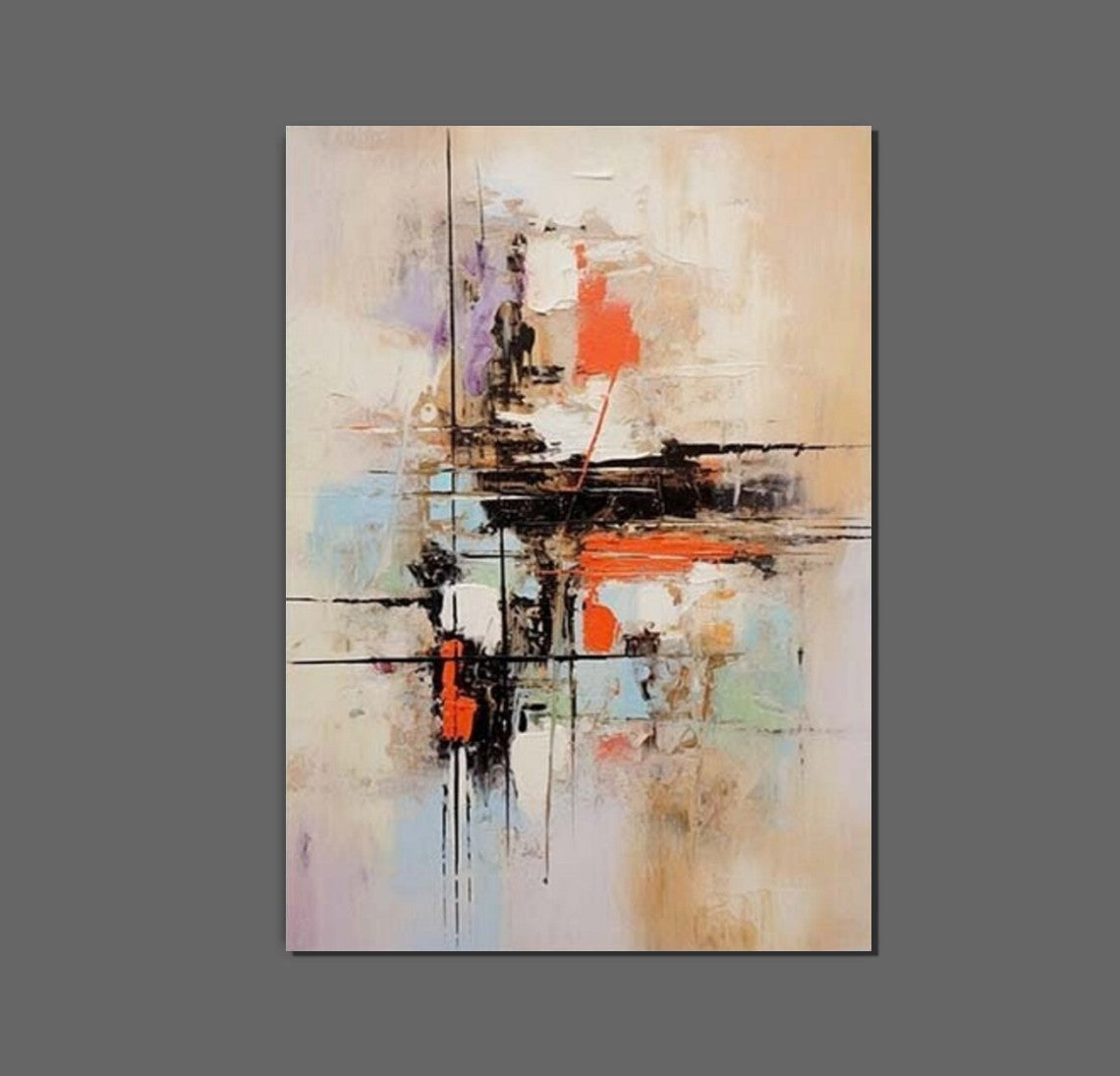 Large Acrylic Canvas Paintings, Simple Wall Art Ideas, Heavy Texture Painting, Bedroom Abstract Paintings, Modern Abstract Painting-Art Painting Canvas