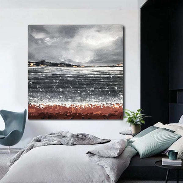 Large Abstract Paintings for Bedroom, Simple Painting Ideas for Living Room, Hand Painted Acrylic Painting, Simple Modern Wall Art Ideas-Art Painting Canvas