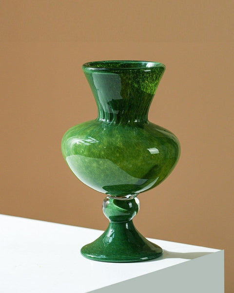 Contemporary Vase for Modern Home Decor, Unique Modern Glass Vase, Modern Glass Flower Vases, Handmade Liuli Vases, Centerpiece Vases on Table-Art Painting Canvas