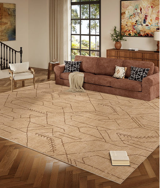 Geometric Contemporary Rugs for Dining Room, Bedroom Floor Rugs, Extra Large Modern Rugs for Living Room, Oversized Modern Rug for Living Room-Art Painting Canvas