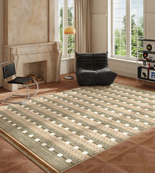 Contemporary Area Rugs for Dining Room, Large Modern Rugs for Living Room, Mid Century Modern Rugs for Bedroom-Art Painting Canvas