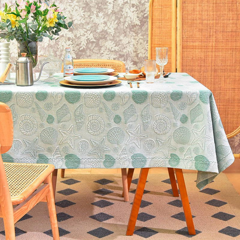 Modern Dining Room Table Cloths, Farmhouse Table Cloth, Wedding Tablecloth, Square Tablecloth for Round Table, Cotton Rectangular Table Covers for Kitchen-Art Painting Canvas