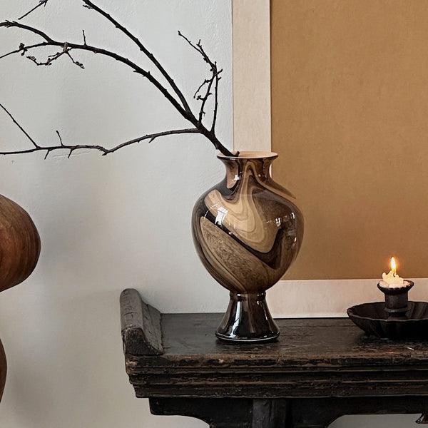 Modern Vases for Flowers, Unique Handmade Glass Bud Vases, Vintage Glass Flower Vases, Flower Vases on Table-Art Painting Canvas