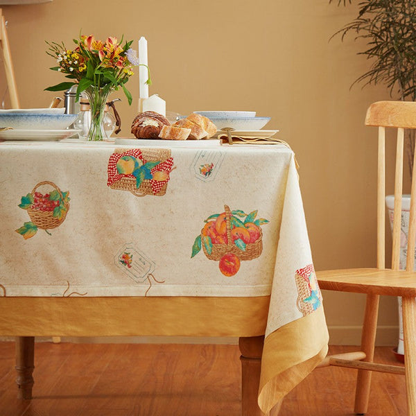 Extra Large Modern Table Cloths for Dining Room, Kitchen Rectangular Table Covers, Square Tablecloth for Round Table, Wedding Tablecloth, Farmhouse Cotton Table Cloth-Art Painting Canvas