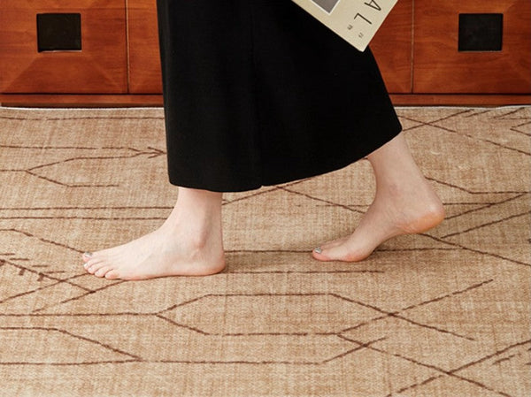 Geometric Contemporary Rugs for Dining Room, Bedroom Floor Rugs, Extra Large Modern Rugs for Living Room, Oversized Modern Rug for Living Room-Art Painting Canvas