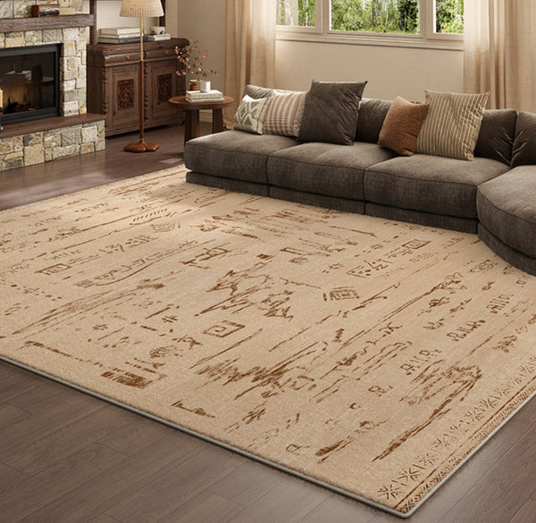 Geometric Contemporary Rugs, Abstract Contemporary Modern Rugs for Dining Room, Mid Century Modern Rugs for Living Room-Art Painting Canvas