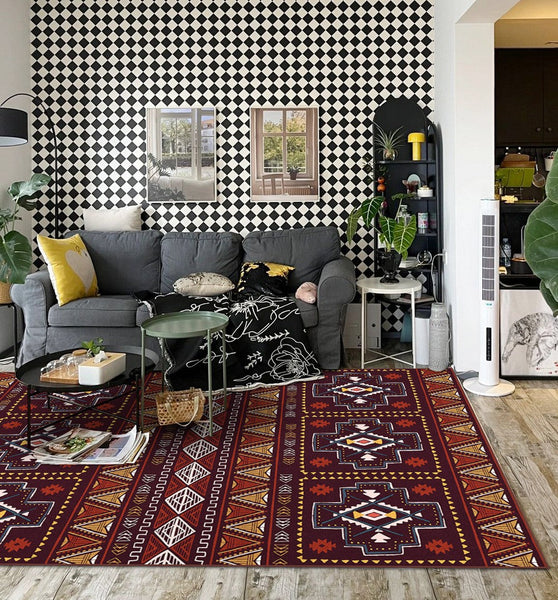 Morocco Area Rugs for Living Room, Traditional Colorful Persian Rugs for Dining Room, Traditional Persain Rugs for Bedroom