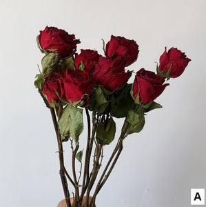 Rose Floral Bouquet, Dried Rose Flowers, Natural Dried Rose Flower Bunches, A Bunch Dried Rose Flowers, Red Yellow Purple Dried Rose Flowers-Art Painting Canvas
