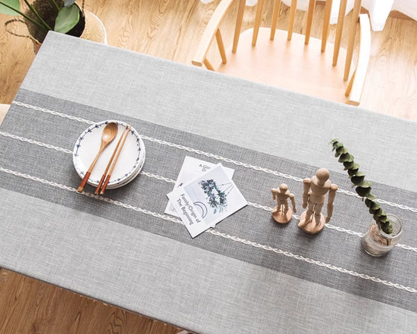 Dining Room Table Large Rectangle Table Cover, Modern Rectangular Table Cloth for Oval Table, Cotton and Linen Tablecloth for Kitchen-Art Painting Canvas